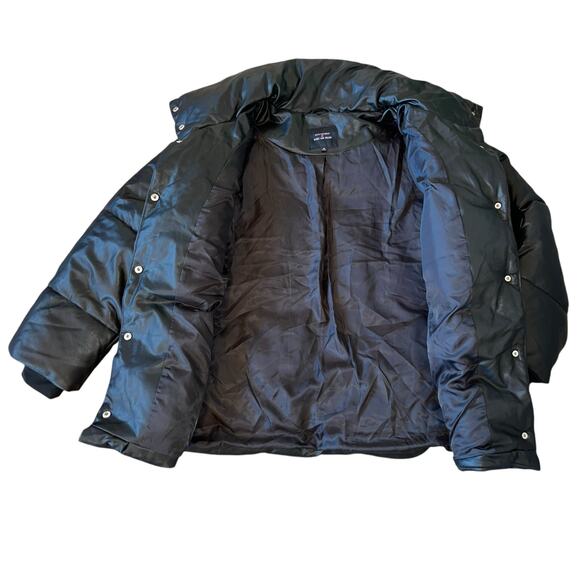 Avec Les Filles Puffer Faux Leather Coat 1X Boxy Black Vegan With the Girls - Picture 5 of 10